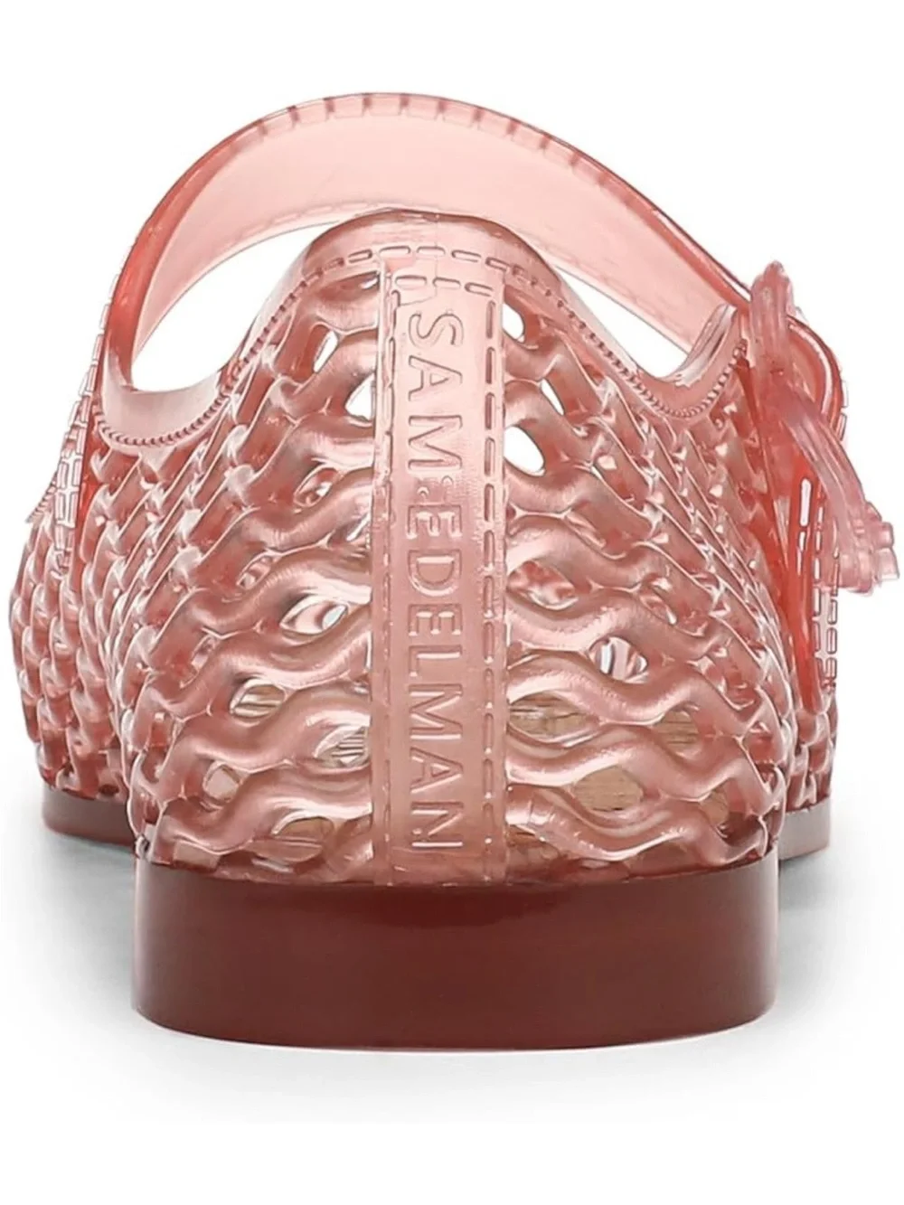 Sam Edelman Pink Jelly Mary Jane Flat with Lattice Cutouts